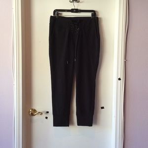 NWOT Lace Up Hollow Out Adjustable Waist Tapered